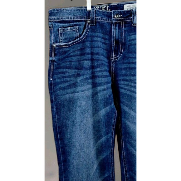 TK Axel Bootcut Jeans 40x31 Embroidered Flap Pocket Y2K Western Denim EUC - Picture 2 of 14